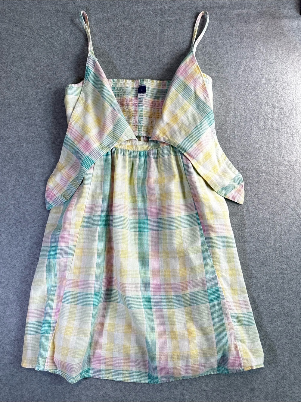 Old Navy Pastel Plaid Mini Dress in Pink, Mint, Yellow, Cream